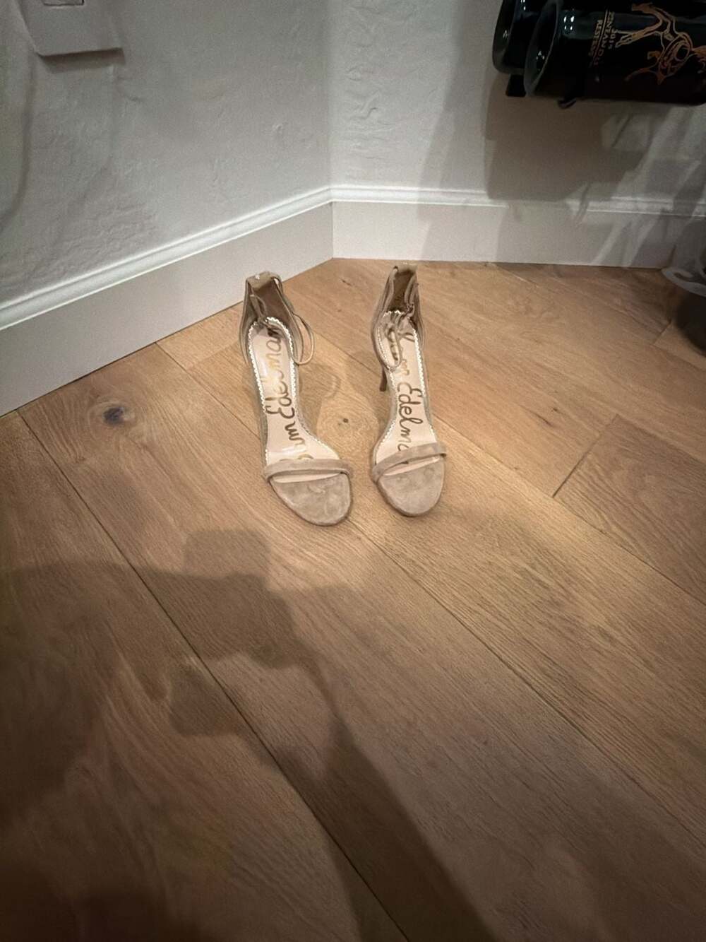 Sam Edelman Beige Suede Heeled Sandals